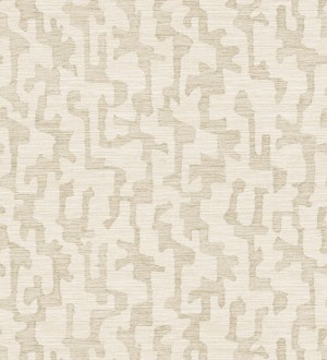 Papel pintado abstracto estilo étnico moderno tonos beige Ritz Camo 683888