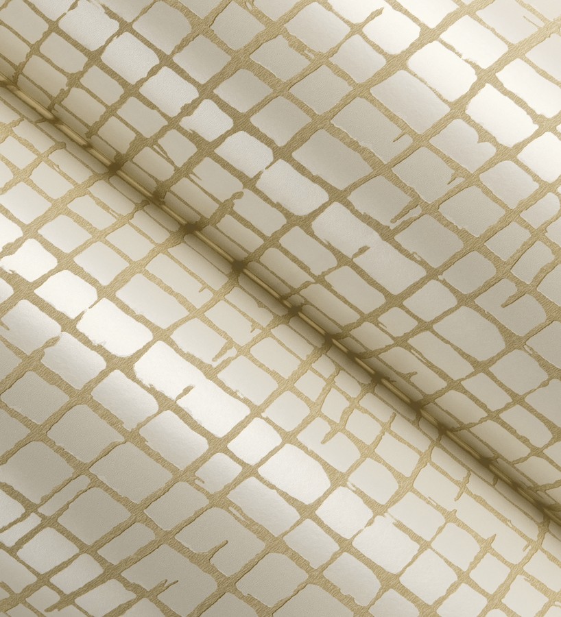 Papel pintado de mosaicos abstractos estilo artístico tonos ocre  Dax Turbi 683902