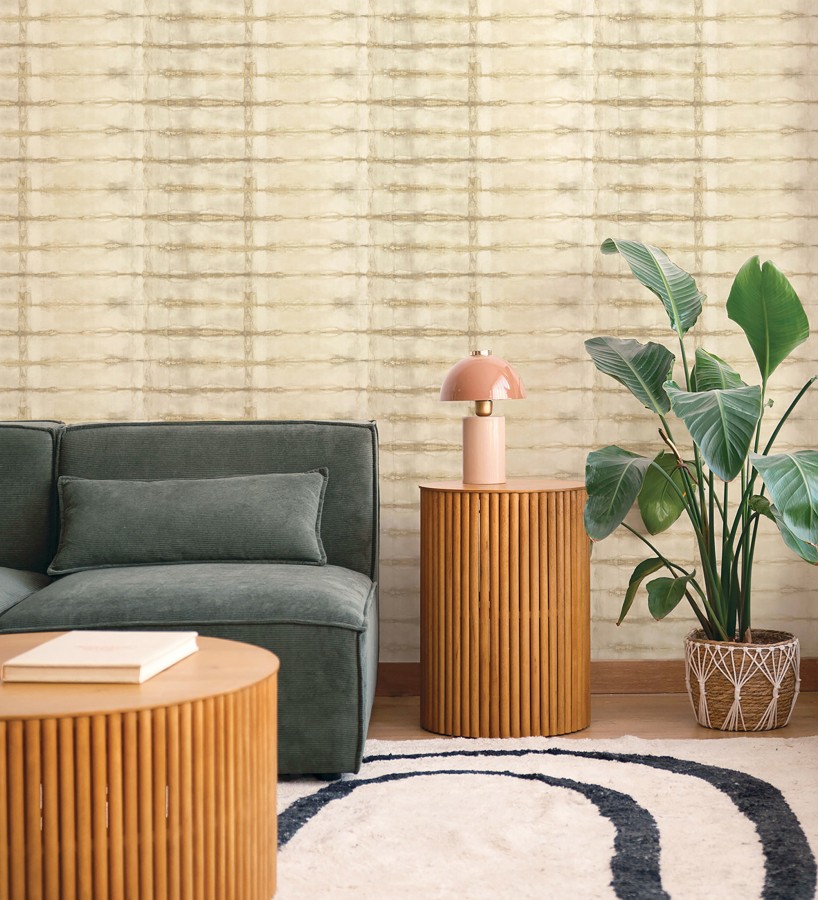 Papel pintado estilo shibori tonos ocre  Sora Shibori 683915