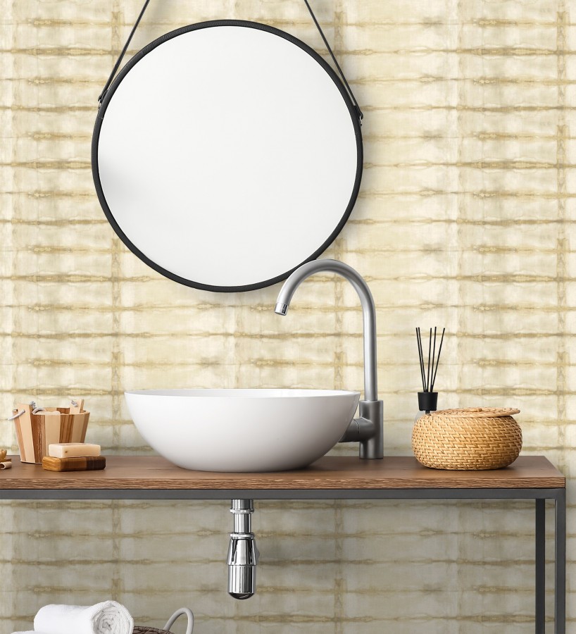 Papel pintado estilo shibori tonos ocre  Sora Shibori 683915