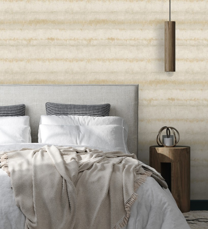 Papel pintado efecto cemento pátina artesanal tonos ocre y arena  Nolan Strata 683919