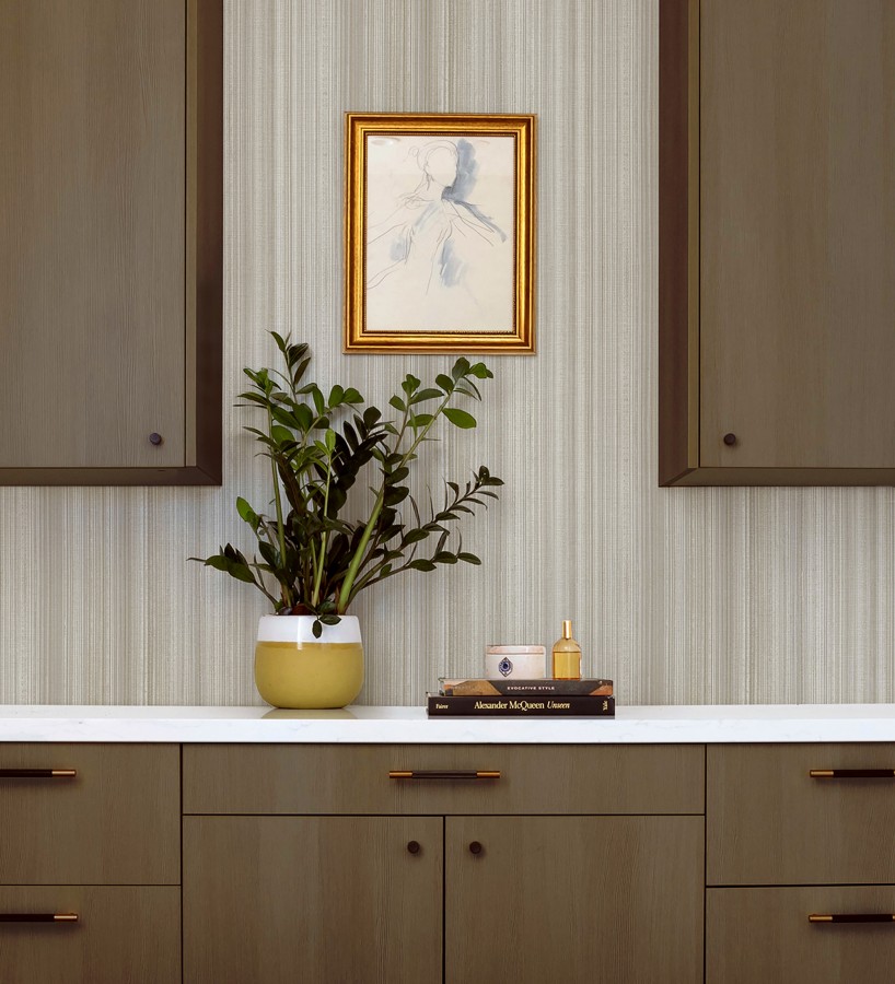 Papel pintado efecto lino rayas naturales en relieve tonos neutros  Amper Ribbed 683932