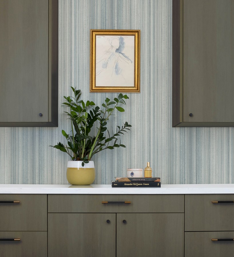 Papel pintado efecto lino rayas naturales en relieve tonos azules  Amper Ribbed 683933
