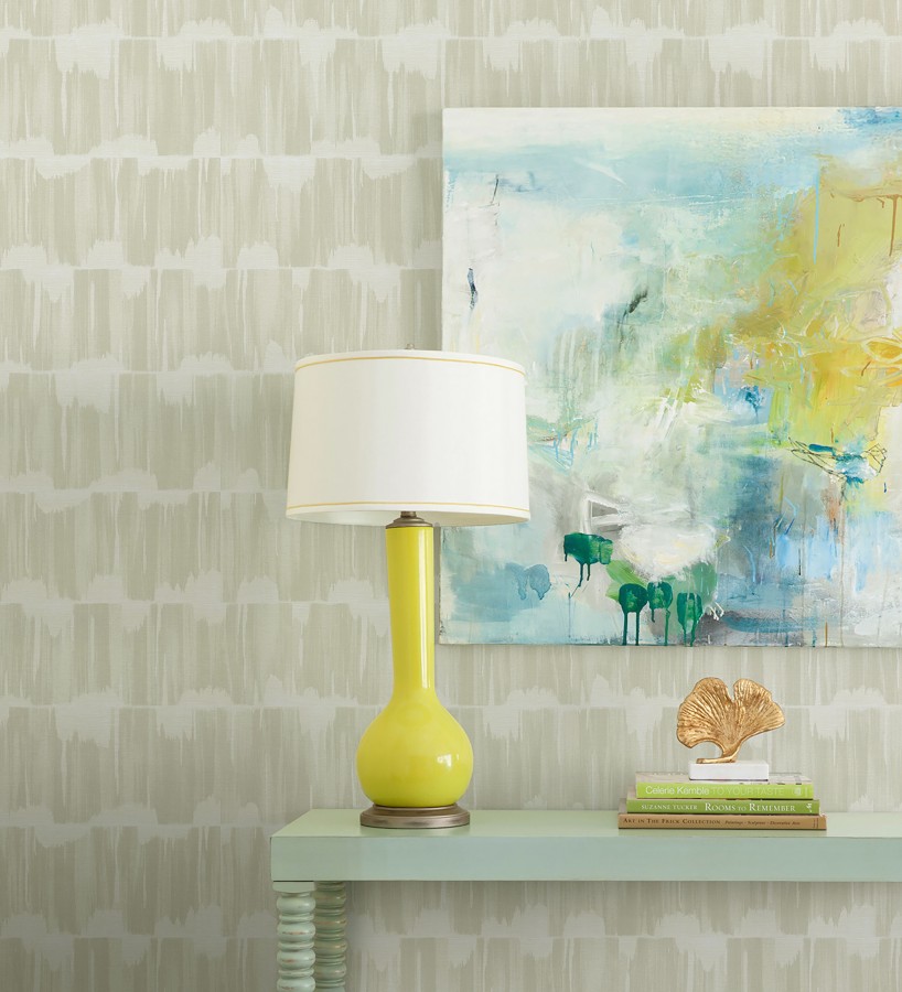 Papel pintado esencia de telar marfil noble estilo wabi sabi  Kira Ikat 683938