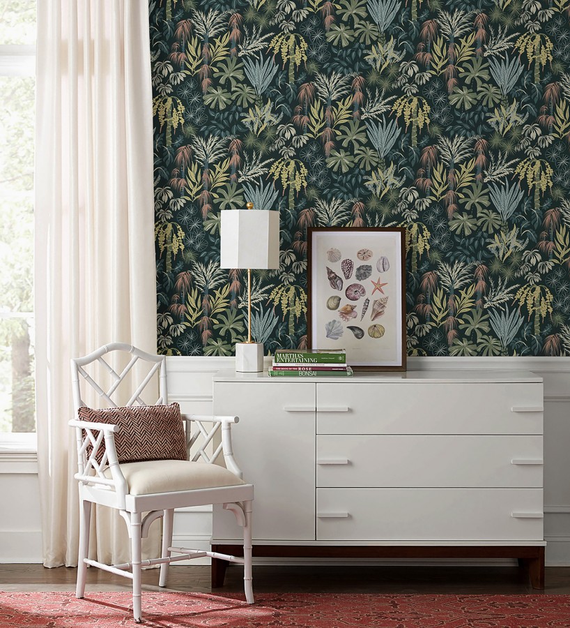 Papel pintado prestigioso tapiz botánico efecto óleo  Indra Exotic 683940