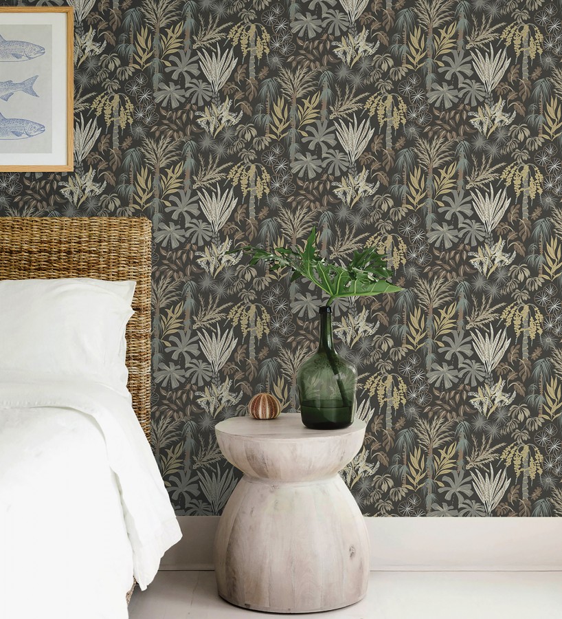 Papel pintado prestigioso tapiz botánico efecto óleo  Indra Exotic 683941