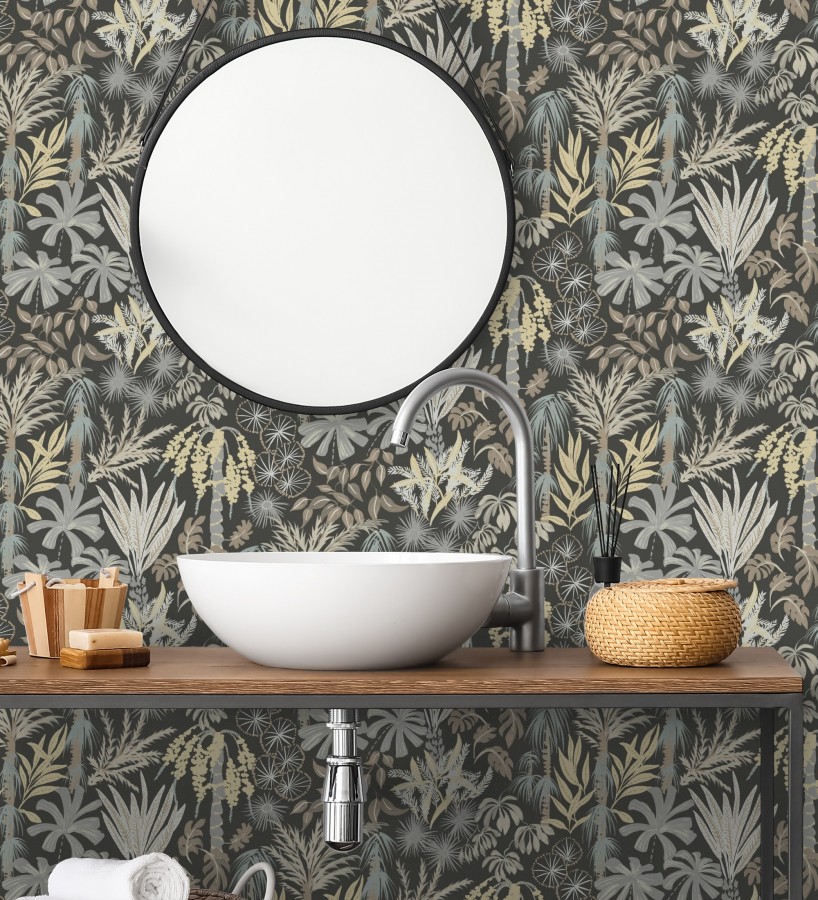 Papel pintado prestigioso tapiz botánico efecto óleo  Indra Exotic 683941