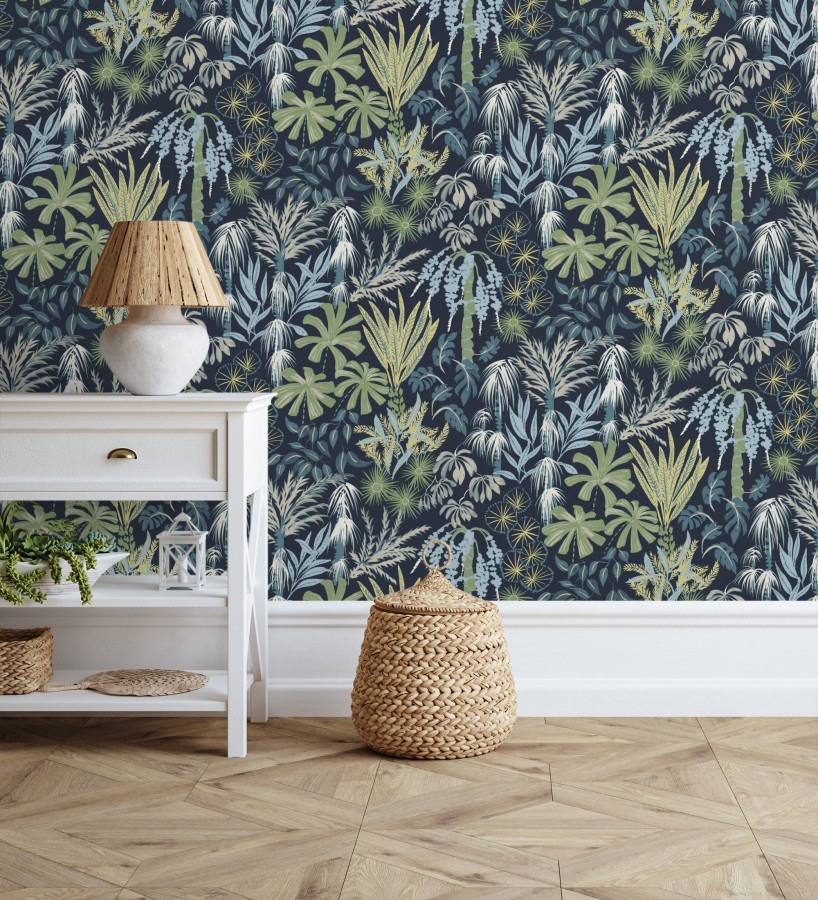 Papel pintado prestigioso tapiz botánico efecto óleo  Indra Exotic 683942