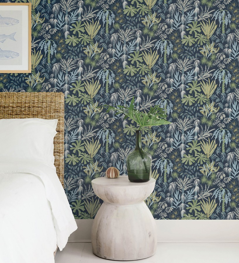 Papel pintado prestigioso tapiz botánico efecto óleo  Indra Exotic 683942