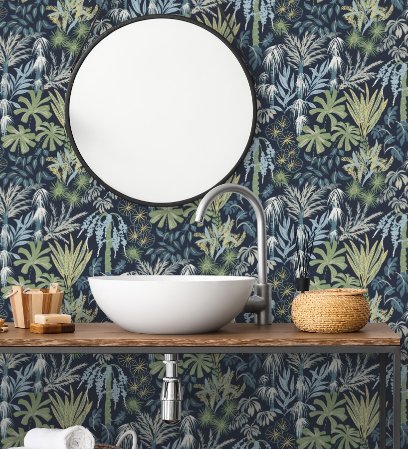 Papel pintado prestigioso tapiz botánico efecto óleo  Indra Exotic 683942