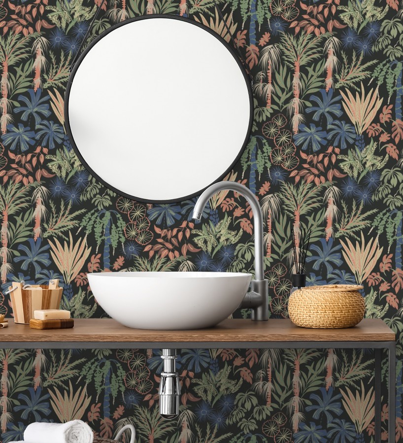 Papel pintado prestigioso tapiz botánico efecto óleo  Indra Exotic 683943