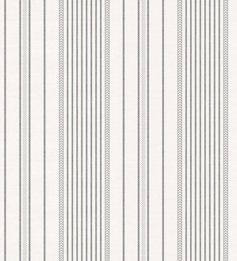Papel pintado rayas de sastre tonos grises y textura textil  Victoria Regal 683946
