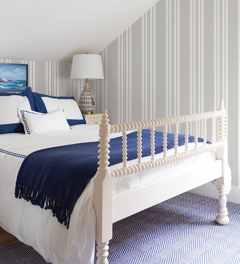 Papel pintado rayas de sastre tonos grises y textura textil  Victoria Regal 683946