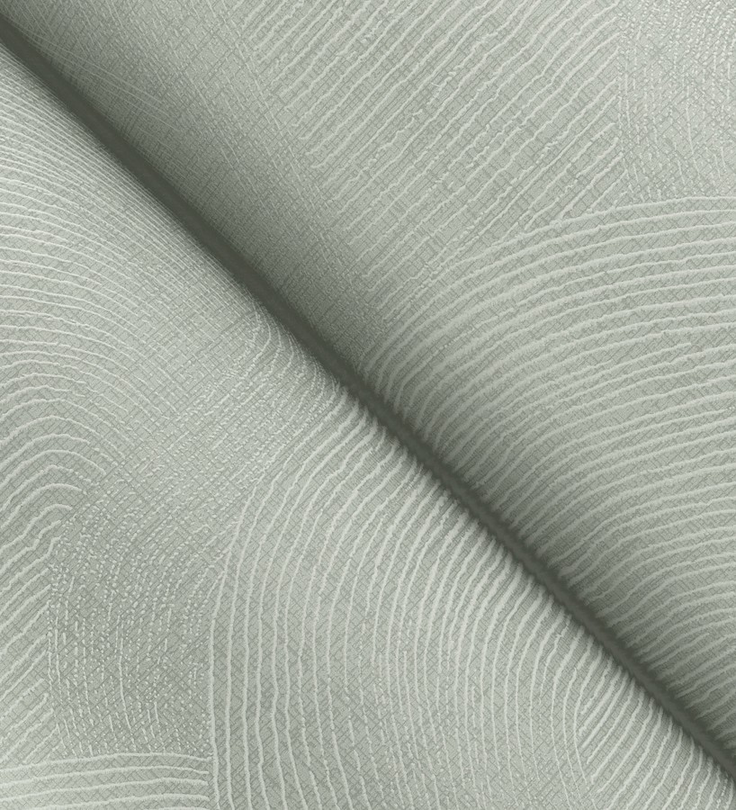 Papel pintado de líneas curvas fluidas en verde suave  Jude Minimal 683965