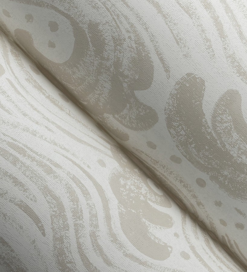 Papel pintado mar de olas rítmicas y espumosas en tonos beige  Kai Oceanic 683968