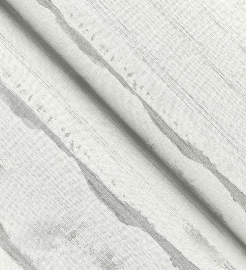 Papel pintado de rayas horizontales de acuarela gris sobre lienzo  Bering Horizon 683978