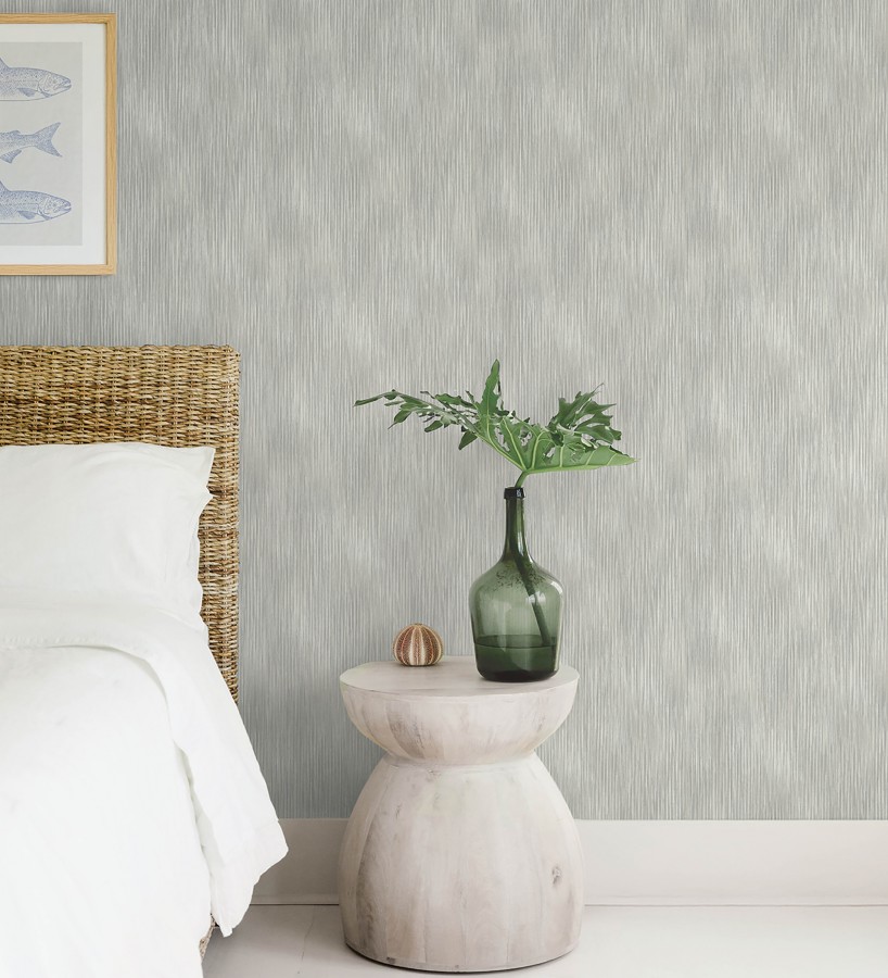 Papel pintado de plieges textil iluminado fondo nácar tonos grises  Silas Streaks 683981