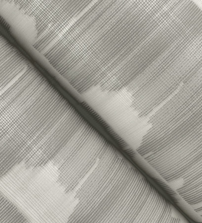 Papel pintado esencia de telar gris cálido estilo wabi sabi  Kira Ikat 683986
