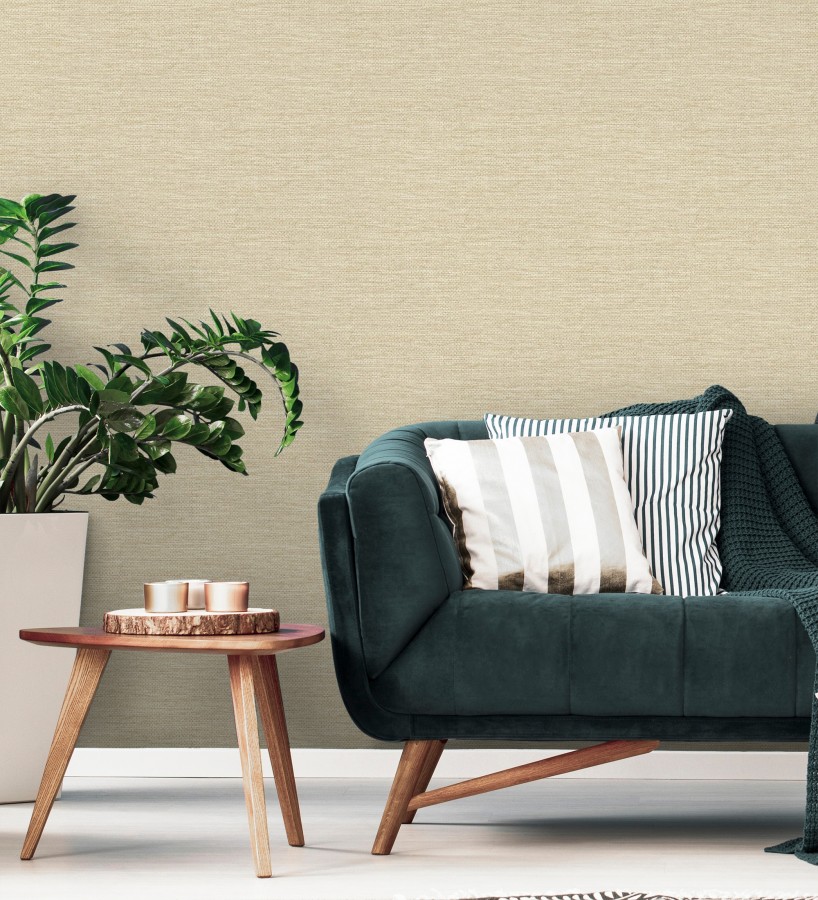 Papel pintado rafia con fibras de sisal color natural claro  Studs Texture 683989