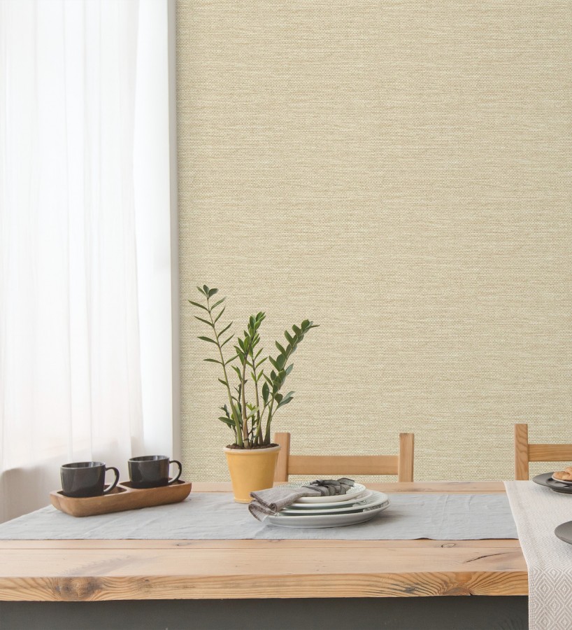 Papel pintado rafia con fibras de sisal color natural claro  Studs Texture 683989