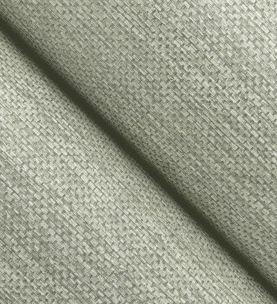 Papel pintado efecto rafia tejida con fibras de sisal en color verde salvia Studs Texture 683990