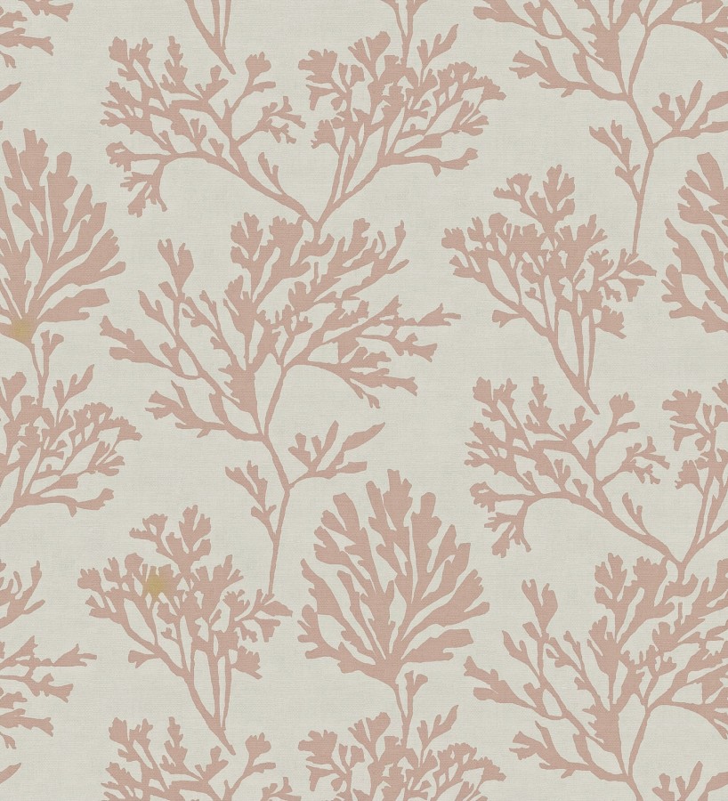 Papel pintado corales dorados dibujados sobre lienzo  Marina Coral 683994