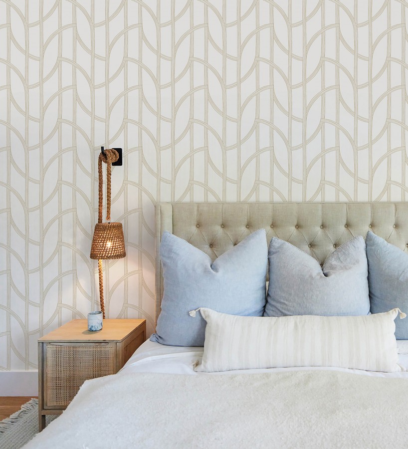 Papel pintado de arcos dorados modernos estilo minimalista  Nomad Small Arches 684000
