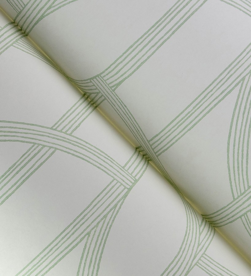 Papel pintado de arcos verdes modernos estilo minimalista  Nomad Small Arches 684001