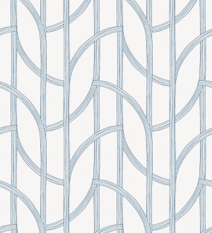 Papel pintado de arcos azules modernos estilo minimalista Nomad Small Arches 684002
