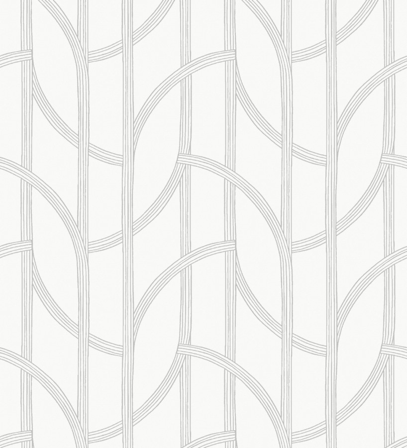 Papel pintado de arcos plateados modernos estilo minimalista  Nomad Small Arches 684003
