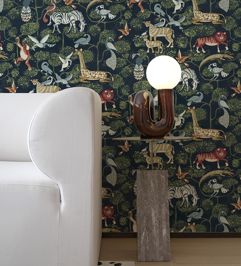 Papel pintado bestiario ilustrado en una selva de ensueño  Mowgli Wild 684023