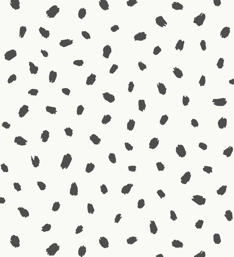 Papel pintado de puntos pintados a pincel color negro  Finn Blot 684048