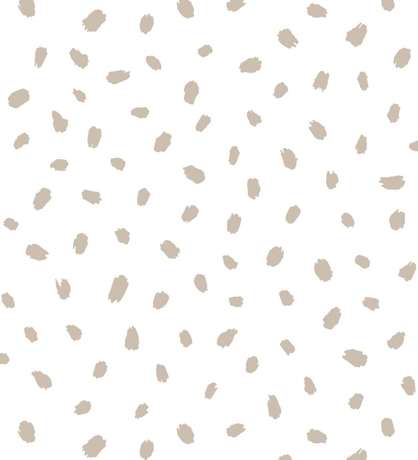 Papel pintado de puntos pintados a pincel color beige  Finn Blot 684049