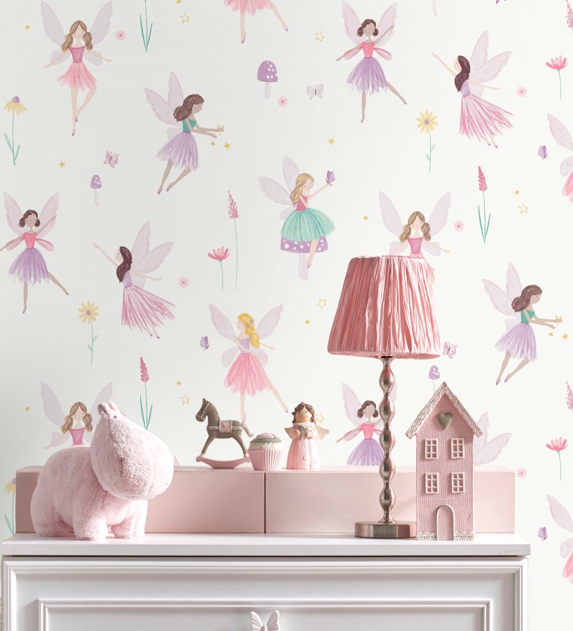 Papel pintado de hadas bailarinas en tonos suave  Valentina Dancing 684069