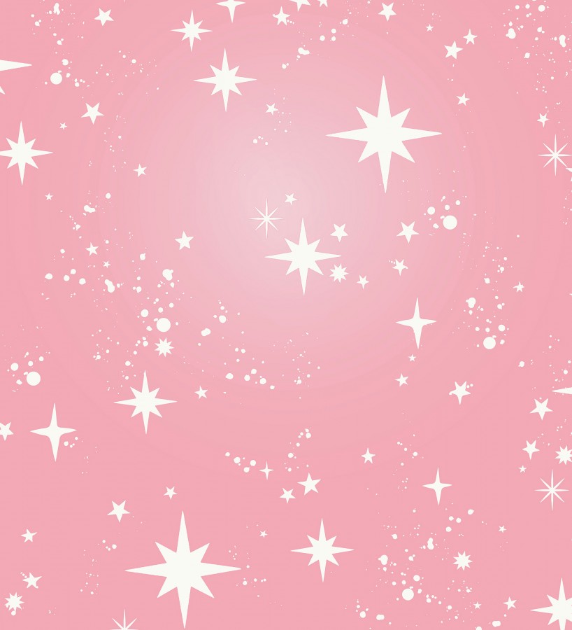 Papel pintado estrellas y polvo estelar rosa infantil  Stella Magic 684072