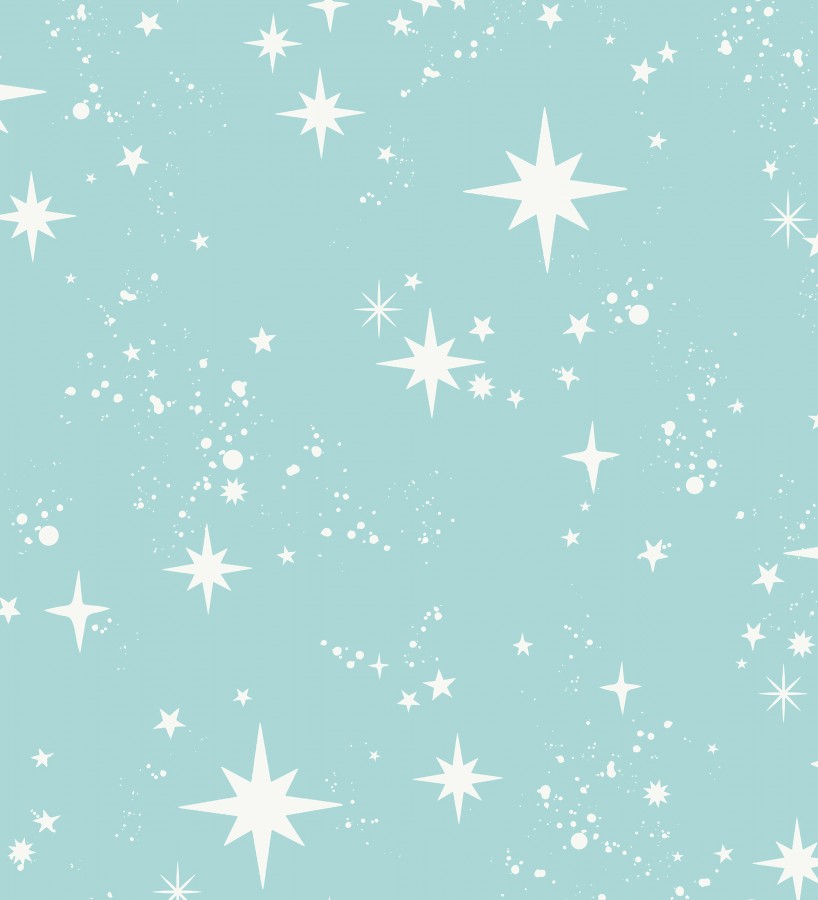 Papel pintado estrellas y polvo estelar azul infantil  Stella Magic 684073