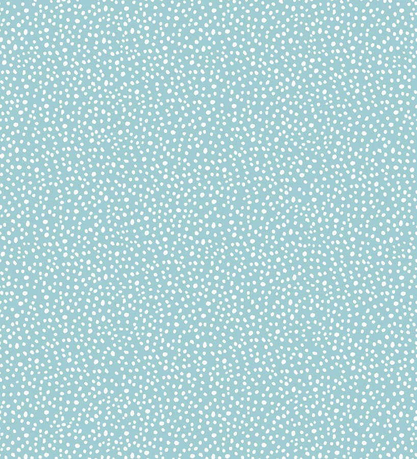 Papel pintado azul cielo de puntos blancos delicado infantil  Bianca Dot 684086