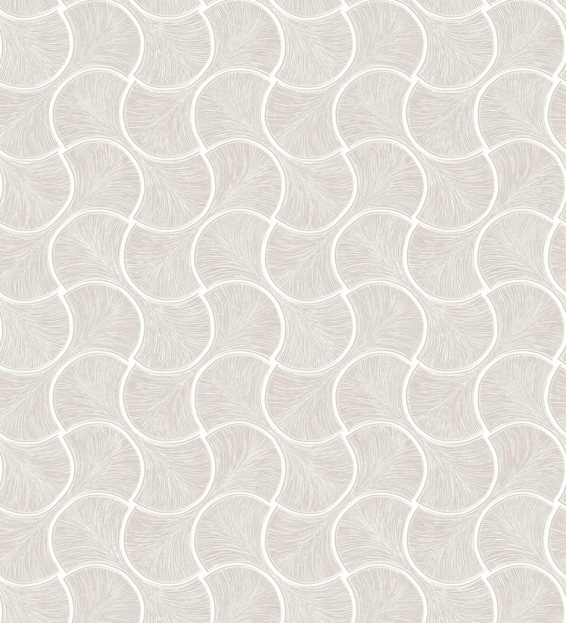 Papel pintado art déco abanicos beige en relieve efecto metalizado  Gatsby Lavish 684108