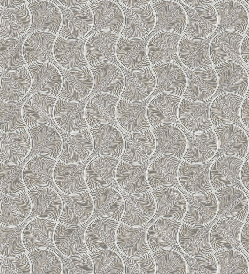 Papel pintado art déco abanicos visón en relieve efecto metalizado  Gatsby Lavish 684110