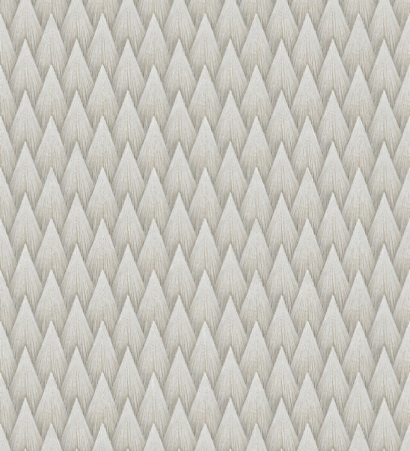 Papel pintado escamas punta de flecha metalizadas en visón  Swanson Glam 684114