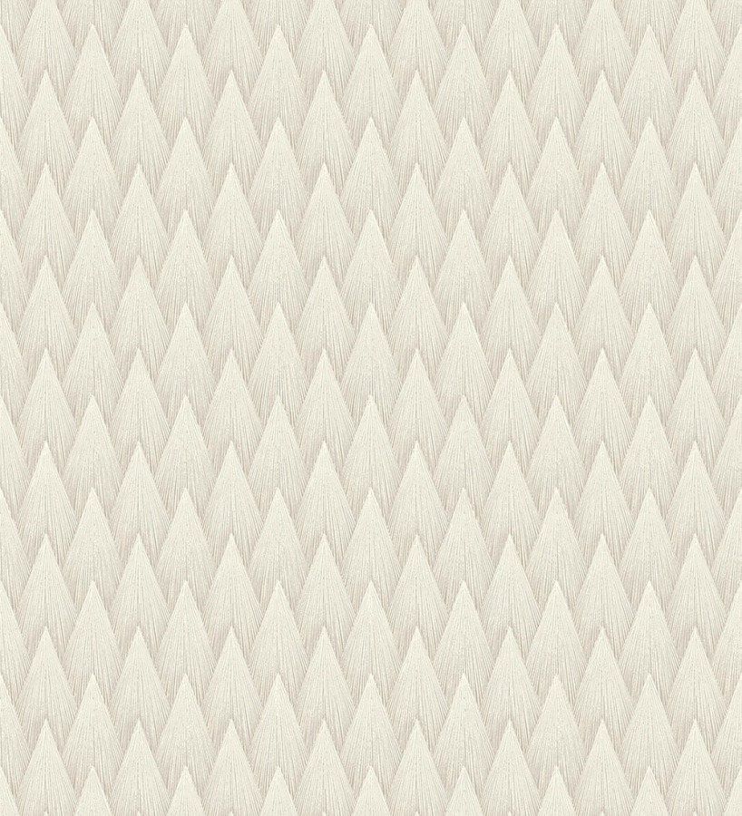 Papel pintado escamas punta de flecha metalizadas en beige  Swanson Glam 684115