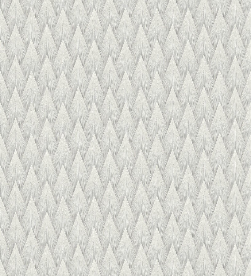 Papel pintado escamas punta de flecha metalizadas en gris  Swanson Glam 684116