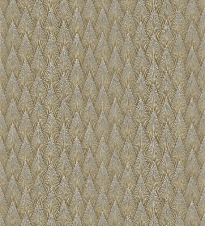 Papel pintado escamas punta de flecha metalizas en bronce  Swanson Glam 684117