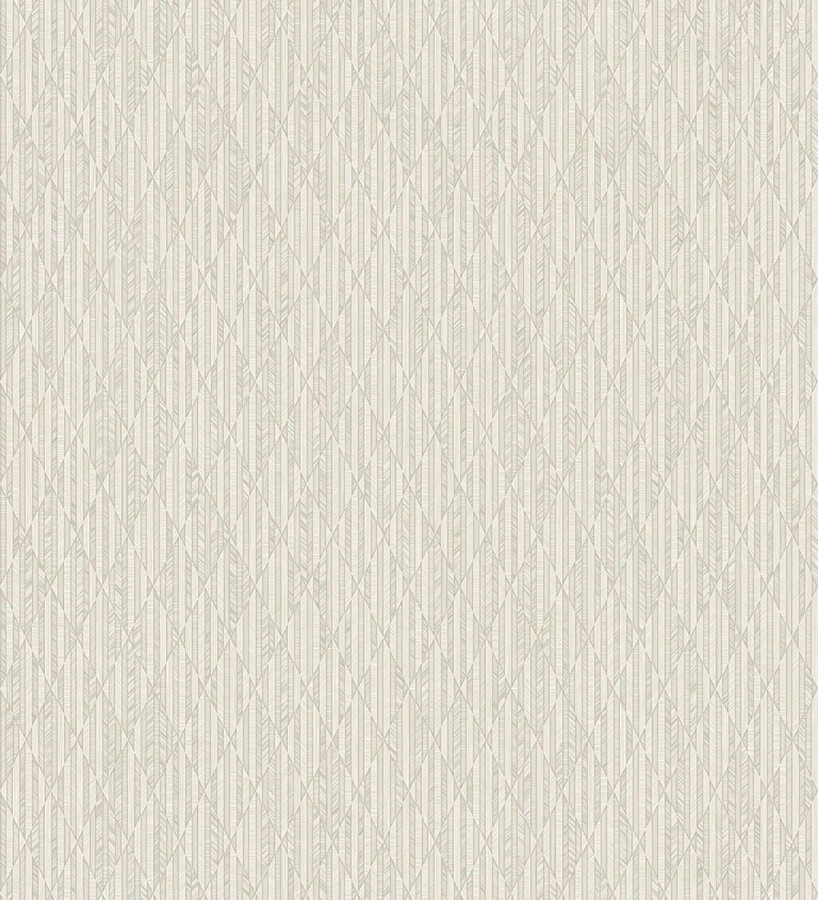 Papel pintado rombos beige metalizado de sutil elegancia geométrica  Zelda Radiant 684123
