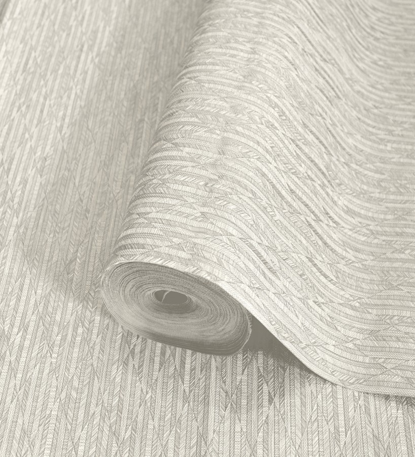 Papel pintado rombos beige metalizado de sutil elegancia geométrica  Zelda Radiant 684123