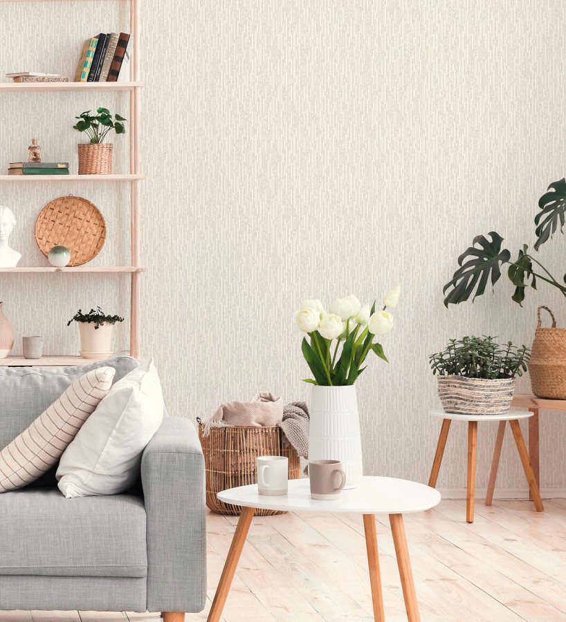 Papel pintado rombos beige metalizado de sutil elegancia geométrica  Zelda Radiant 684123