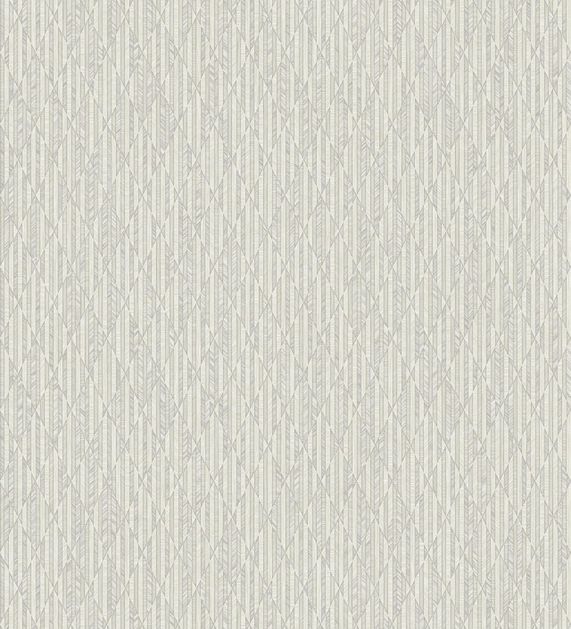 Papel pintado rombos gris claro metalizado de sutil elegancia geométrica  Zelda Radiant 684124