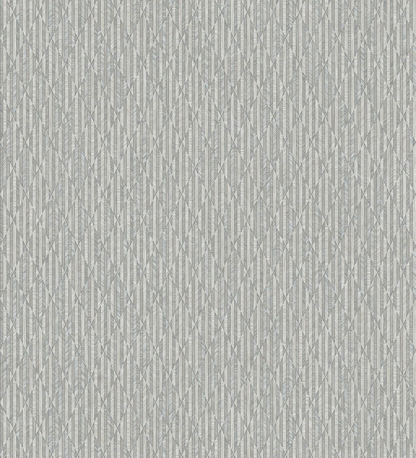 Papel pintado rombos grises metalizado de sutil elegancia geométrica  Zelda Radiant 684125