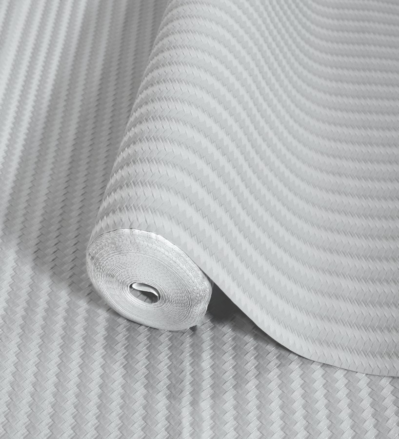 Papel pintado rayas en forma de espiga gris metalizado sutil  Gerald Loft 684130