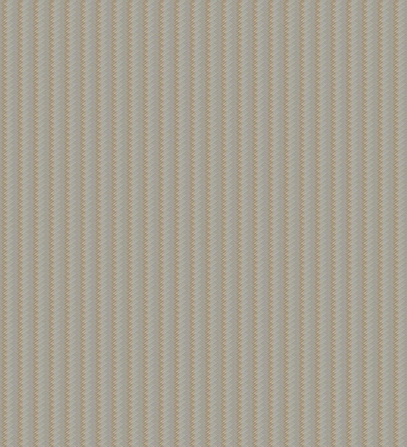 Papel pintado rayas en forma de espiga marron y gris metalizado sutil  Gerald Loft 684131